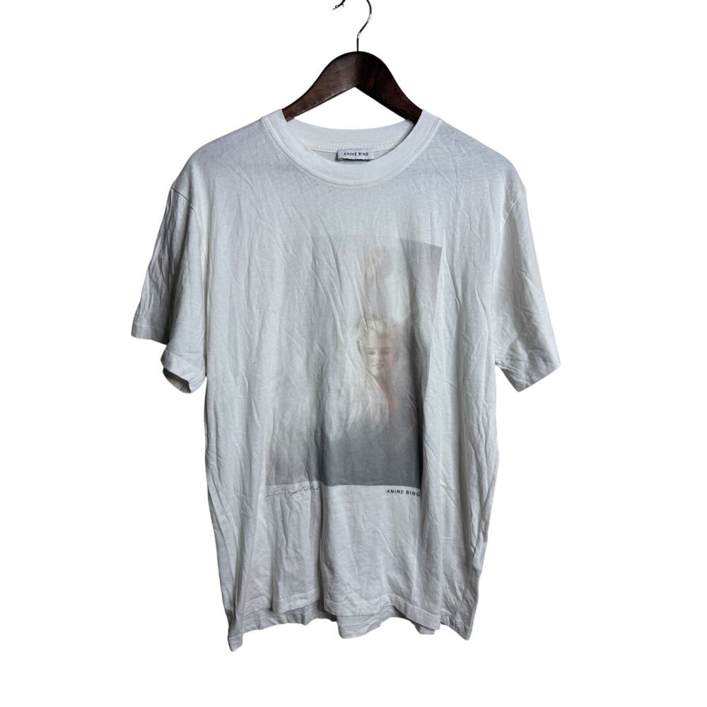 Anine Bing Lili Tee Marilyn Monroe Douglas Kirkland Ivory Graphic Tee M